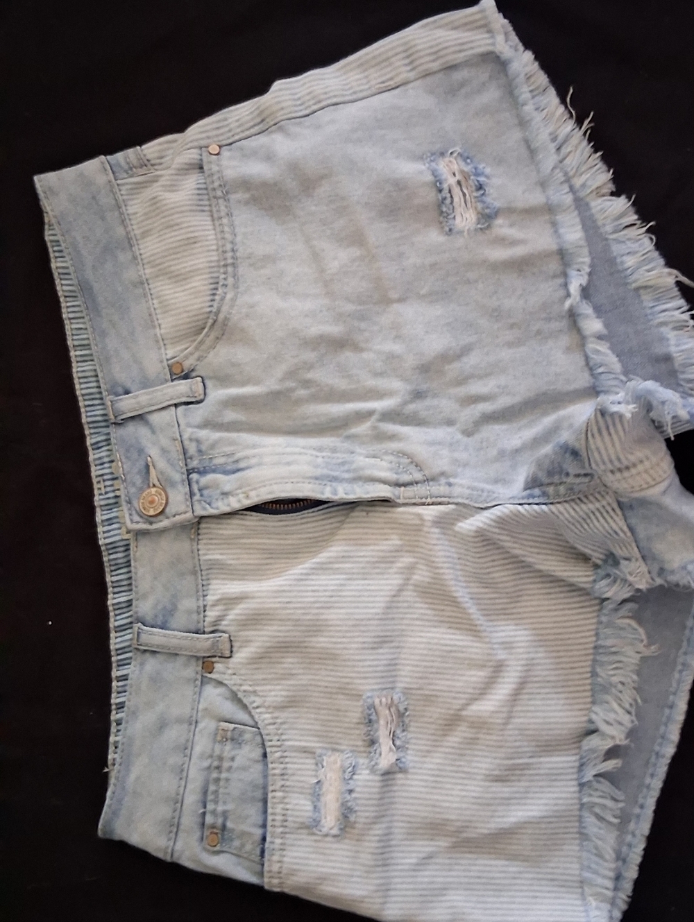 Rewash Light Blue Distressed Denim Cutoff Shorts